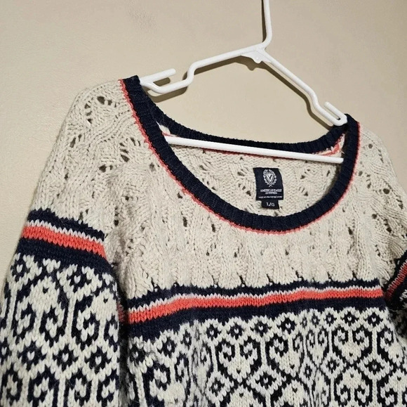 American Eagle Outfitters Wool & Alpaca Blend Sweater Size Large Nordic - Picture 4 of 6